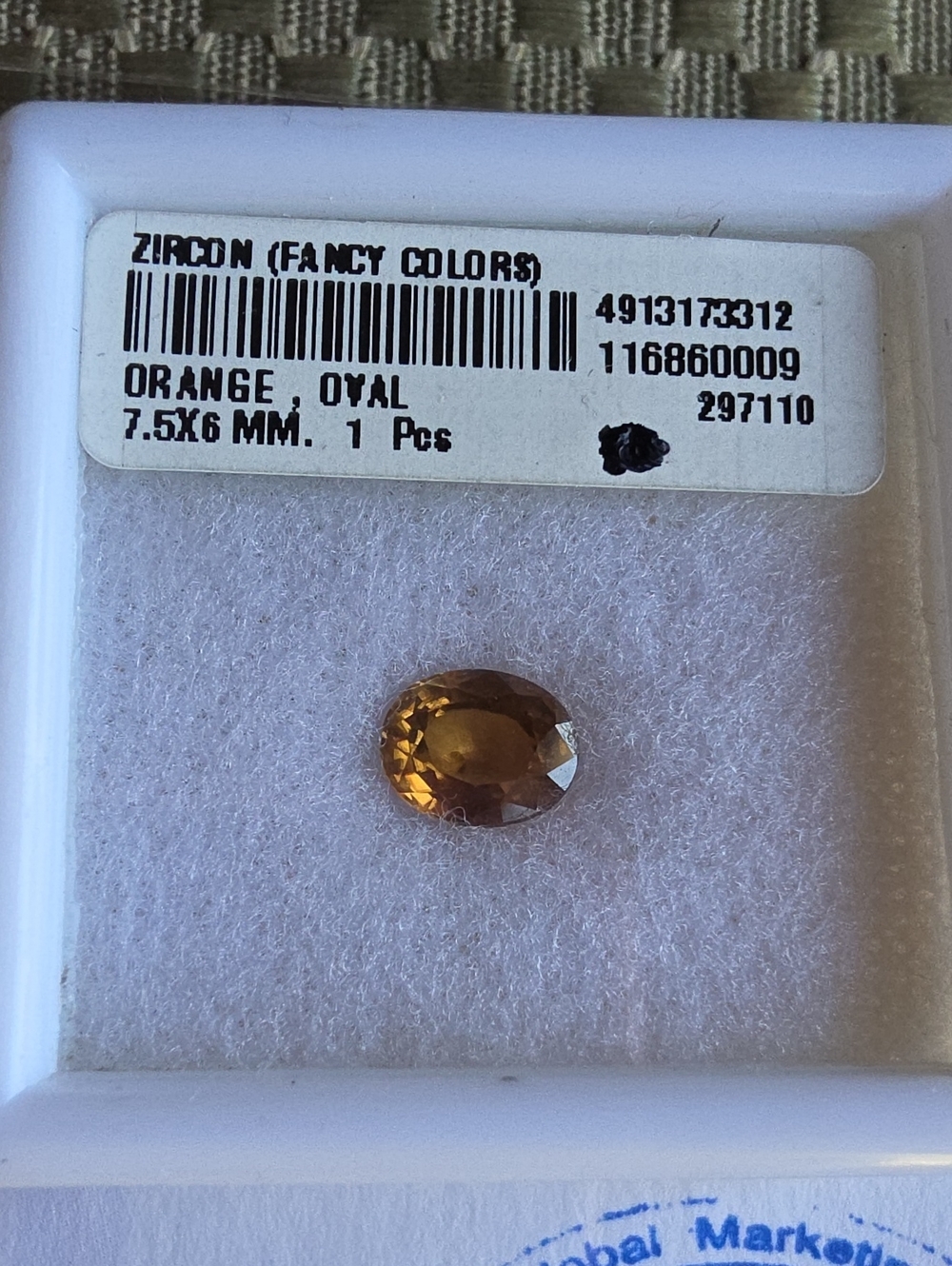 Orange Oval Zircon Ring Gemstone - Sparkling Orange Oval Cut